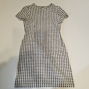 Calvin Klein Black and White Houndstooth Mini Dress